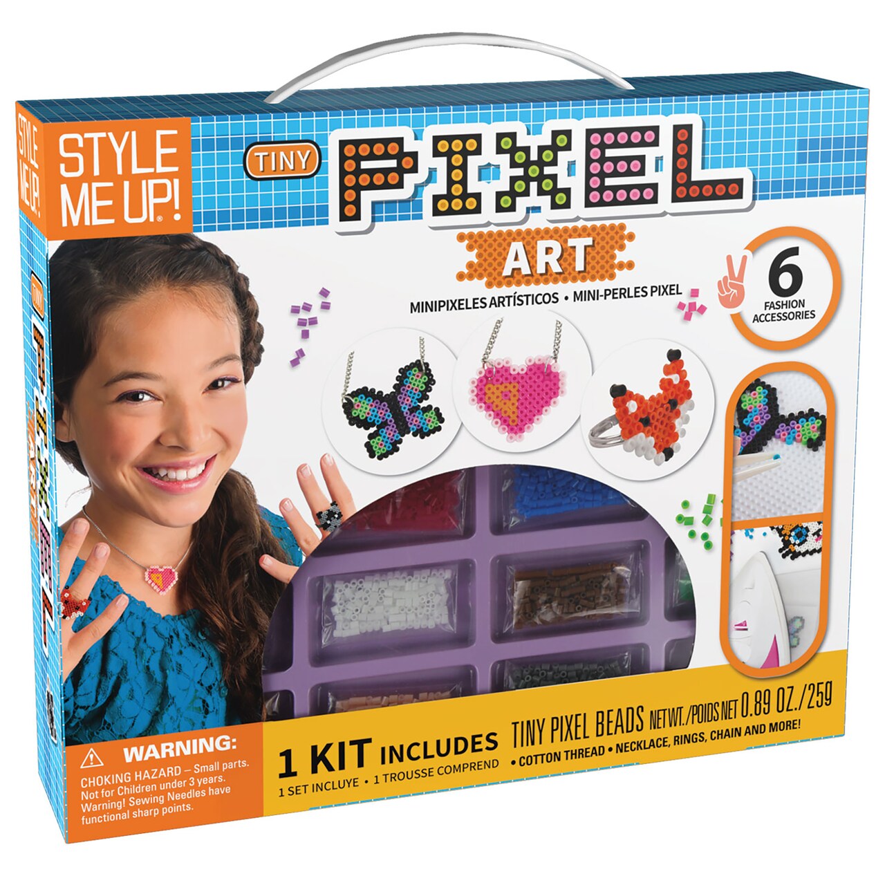 SpiceBox: Style Me Up, Pixel Art, Kids Crafting, 79pcs, Create Accessories, Kids